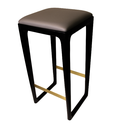 B111 Stool / OIP Black Leather