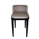 B112 Stool with Backrest / OIP Black Leather