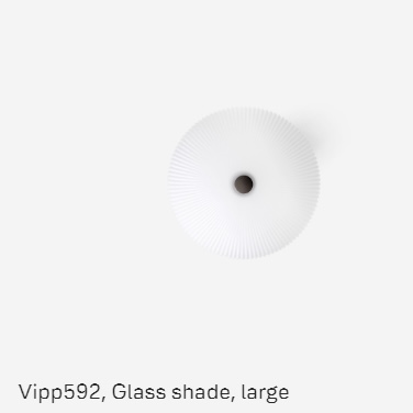 [89G592] Vipp592 Sculpture table lamp, Glass shade, large